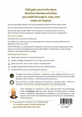 The CTO Mindset book cover, back